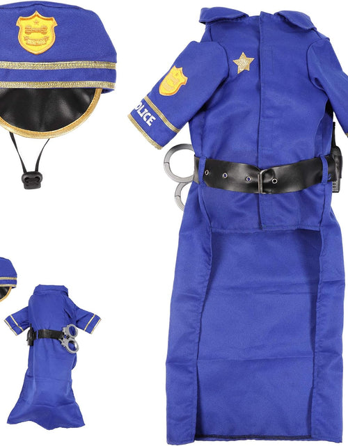 Load image into Gallery viewer, Halloween Dog Pet Police Costume Velcro Shirt with Belt, Handcuffs, Walkie Talkie for Halloween Dress-Up Party, Role Play, Carnival Cosplay, Holiday Decorations Clothes
