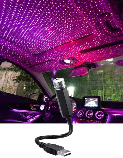 Load image into Gallery viewer, Romantic LED Car Roof Star Night Light Projector Atmosphere Galaxy Lamp USB Decorative Lamp Adjustable Car Interior Decor Light
