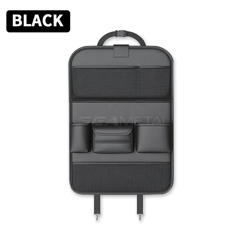 Car Seat Back Organizer Auto Back Seat Storage Bag with Foldable Table Tray Tablet Holder Tissue Box Car Accessories