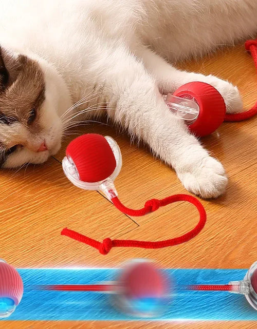 Load image into Gallery viewer, Electric Cat Ball Toys Automatic Rolling Ball Faux Tail Rechargeable Smart Pet Interactive Toy Dog Cat Training Imitate Mouse
