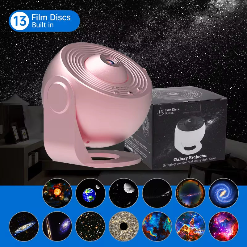 Night Light Galaxy Projector Starry Sky Projector 360° Rotate Planetarium Lamp for Kids Bedroom Valentines Day Gift Wedding Deco