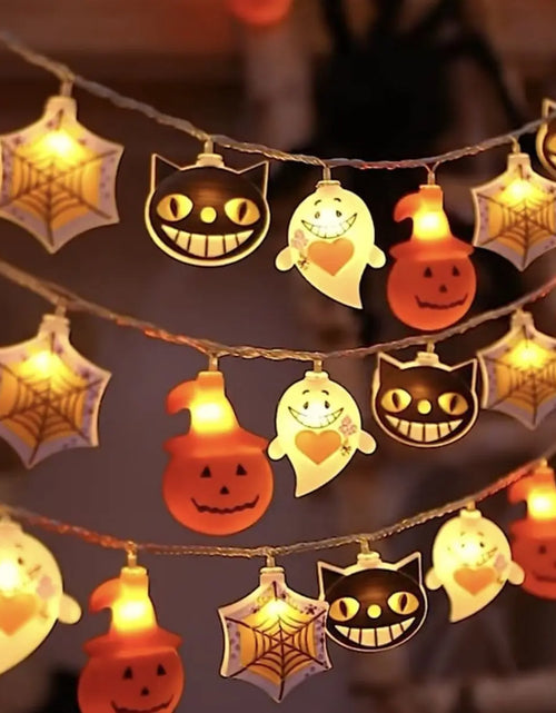 Load image into Gallery viewer, Halloween Lights Pumpkin Bat Spider Ghost Halloween String Lights Halloween Decorations Fairy Light Home Yard Window Decor
