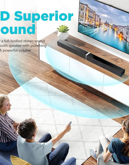 Load image into Gallery viewer, Sound Bars for TV, Bluetooth Soundbar for TV, 50W TV Sound Bar with 4 Drivers and Remote Control, Home Audio TV Speakers Sound Bar with Arc/Optical/Aux Connect
