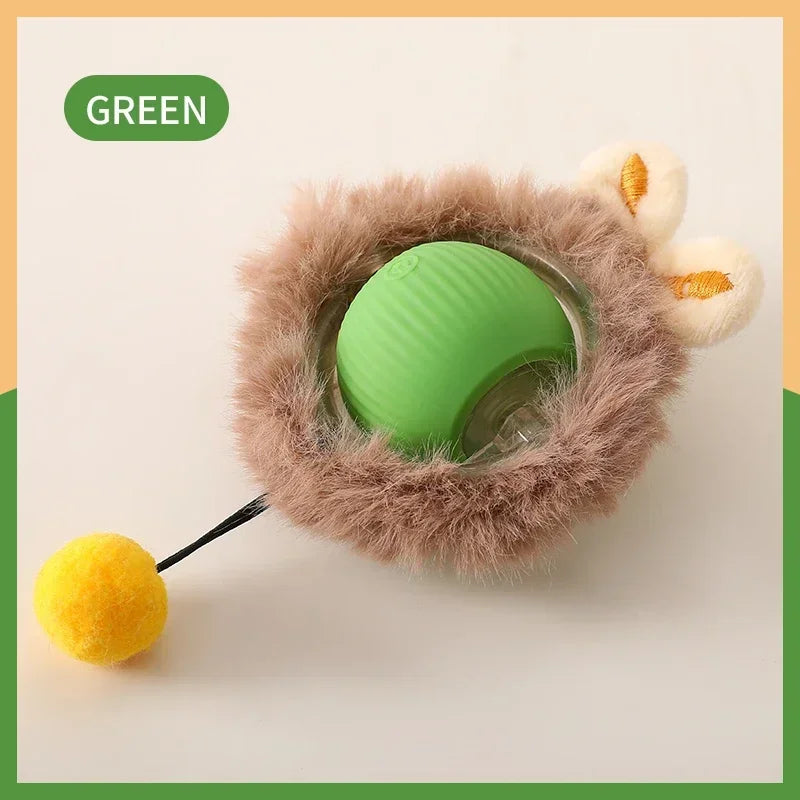 Electric Cat Ball Toys Automatic Rolling Ball Faux Tail Rechargeable Smart Pet Interactive Toy Dog Cat Training Imitate Mouse