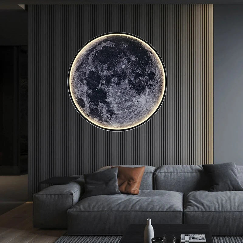 Moon Wall Light 3D Mural Earth Wall Light Remote Control Ceiling Lamp for Living Room Realistic Led Lamp Home Accessories