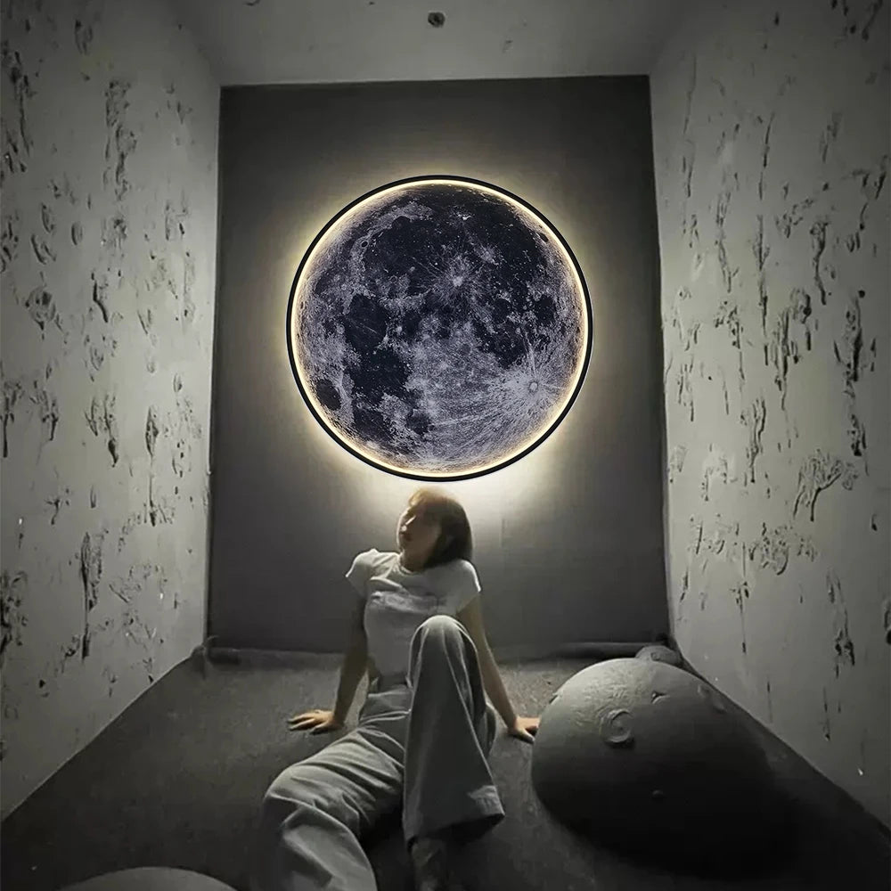 Moon Wall Light 3D Mural Earth Wall Light Remote Control Ceiling Lamp for Living Room Realistic Led Lamp Home Accessories