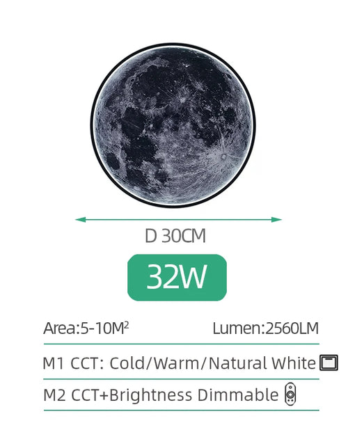 Load image into Gallery viewer, Moon Wall Light 3D Mural Earth Wall Light Remote Control Ceiling Lamp for Living Room Realistic Led Lamp Home Accessories
