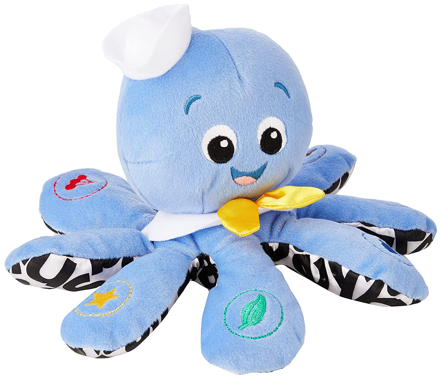 Octoplush Musical Huggable Stuffed Animal Plush Toy, Learn Colors in 3 Languages, Blue, 11" Age 3 Month and Up,