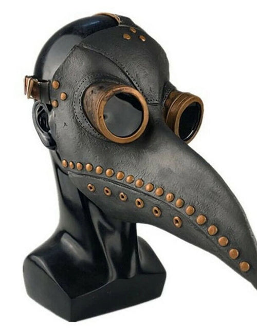 Load image into Gallery viewer, Plague Doctor Costume Bird Long Nose Beak PU Leather Steampunk Beak Party Costume Props Supplies
