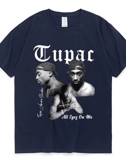 Load image into Gallery viewer, Rapper Tupac 2Pac Graphic T Shirt Fashion High Quality Short Sleeves T-Shirts Oversized Hip Hop Streetwear Men&#39;S Cotton T-Shirt
