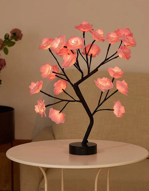 Load image into Gallery viewer, USB Battery Operated LED Table Lamp Rose Flower Bonsai Tree Night Lights Garland Bedroom Decoration Christmas Lights Home Decor
