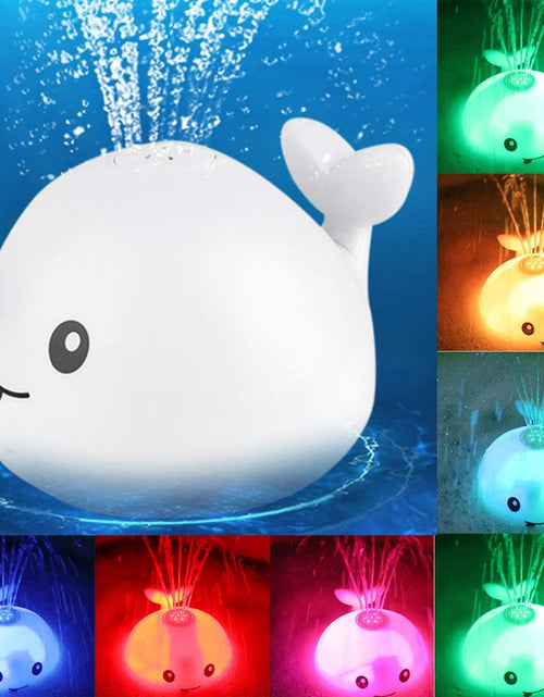 Load image into Gallery viewer, Kid&#39;S Shower Charging with Lights and Water Spray Whale Toy Water Reaction Flash Baby Bathroom Toy Light Bath Toy as a Gift
