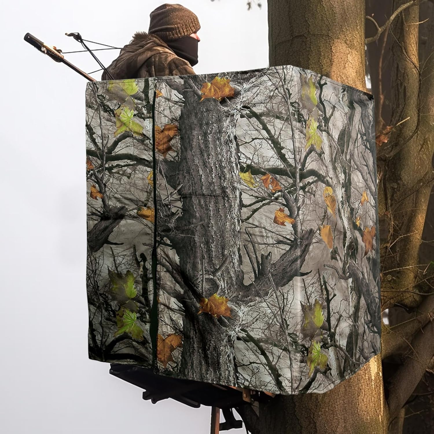 PUNCHMAN Tree Stand Blind Kit,Camo Deer Hunting Blind,Deer Blinds for Hunting,Wa