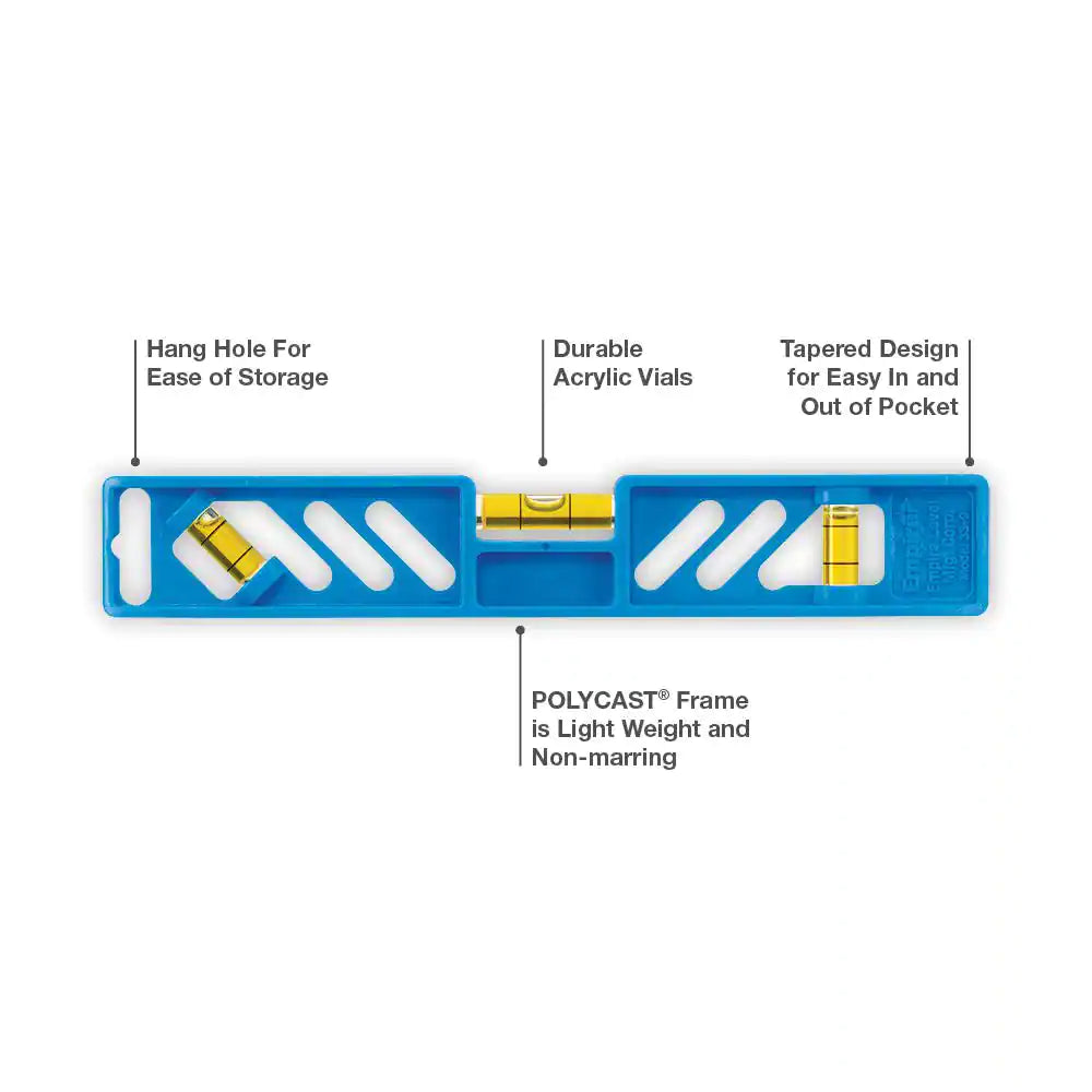 9 In. Polycast Torpedo Level with 7 In. Aluminum Rafter Square