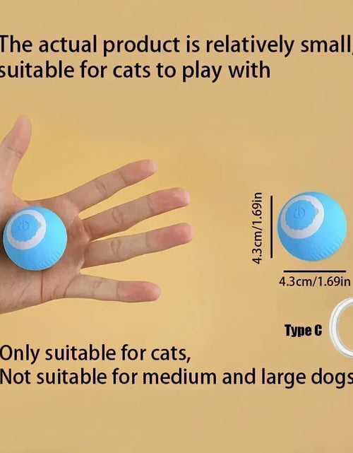 Load image into Gallery viewer, Interactive Cat Toys Ball Auto Electric Rolling Ball Toys for Cats/Kitty Pets Smart Automatic Teaser USB Rechargeable
