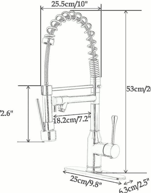 Load image into Gallery viewer, Kitchen Faucets with Pull down Sprayer -  Oil Rubbed Bronze Kitchen Faucet with Deck Plate, Single Handle Commercial Faucets for Camper Farmhouse RV Kitchen Sink, Grifos De Cocina
