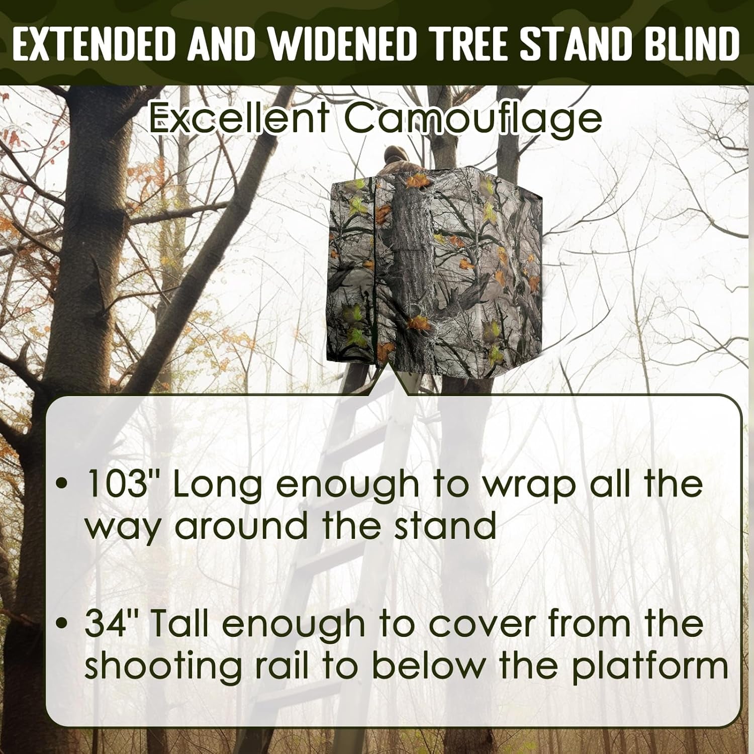 PUNCHMAN Tree Stand Blind Kit,Camo Deer Hunting Blind,Deer Blinds for Hunting,Wa