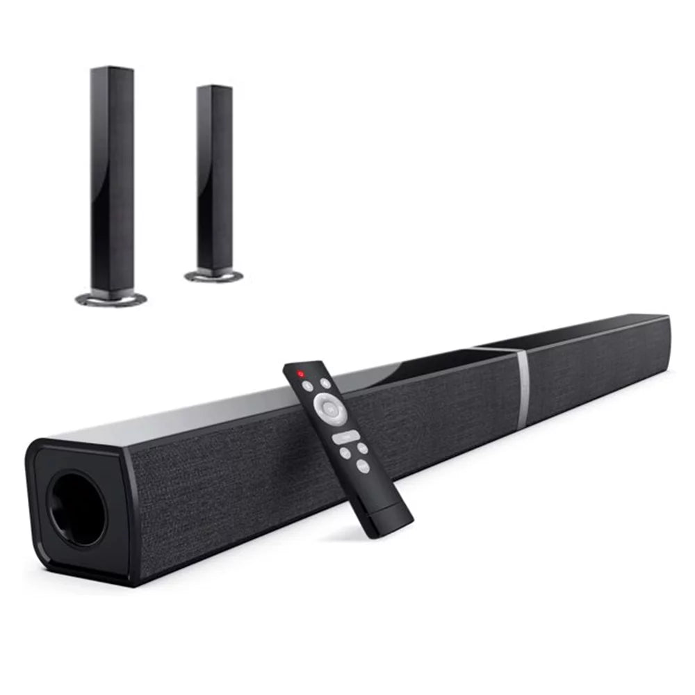 Sound Bars for TV, Bluetooth Soundbar for TV, 50W TV Sound Bar with 4 Drivers and Remote Control, Home Audio TV Speakers Sound Bar with Arc/Optical/Aux Connect