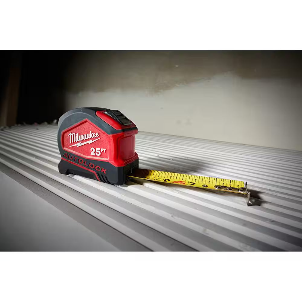 25 Ft. Compact Auto Lock Tape Measure with 16 Ft. Compact Auto Lock Tape Measure