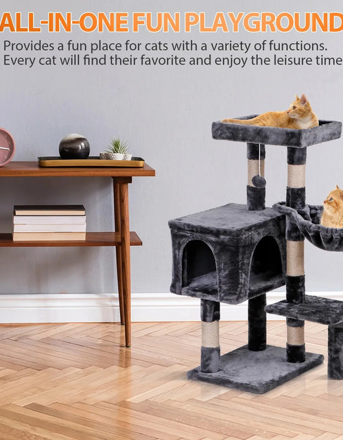 Load image into Gallery viewer, 36&quot; Cat Tree Cat Tower Scratching Posts Cat Condo W/Hammock for Indoor Cats Gray
