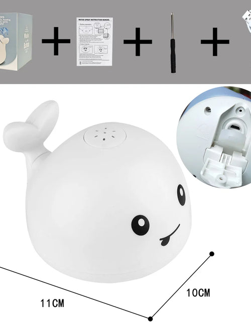 Load image into Gallery viewer, Kid&#39;S Shower Charging with Lights and Water Spray Whale Toy Water Reaction Flash Baby Bathroom Toy Light Bath Toy as a Gift
