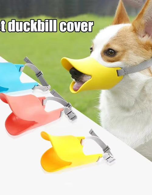 Load image into Gallery viewer, 1PC Pet Muzzle Silicone Anti-Cute Duck Anti-Bite Training Adjustable Ring Pet Muzzle (Small, Medium, Large)
